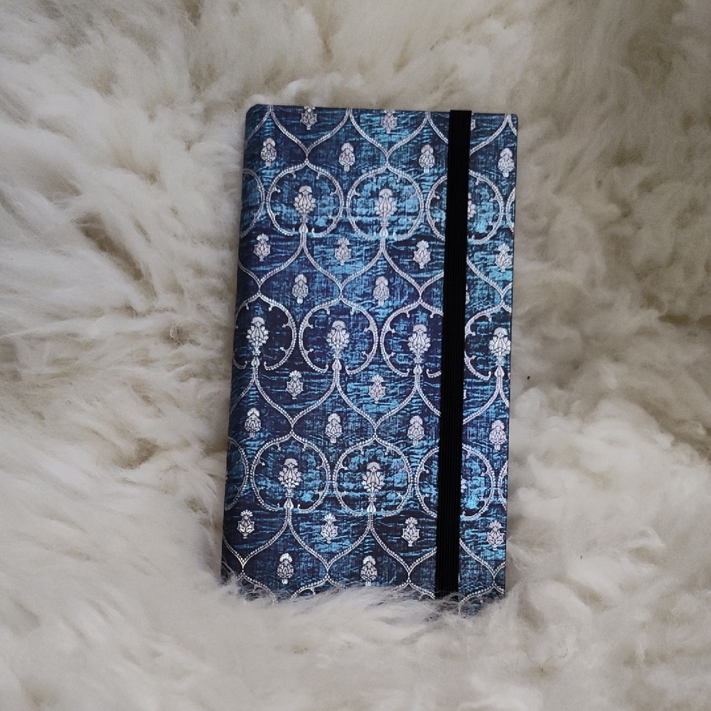 Blue and Silver Patterned Notebook